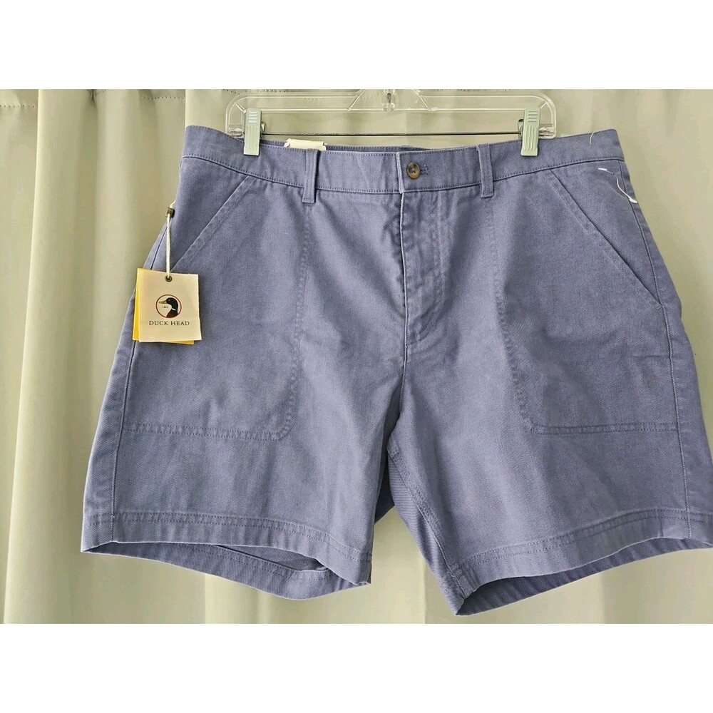 Duck Head Shadow Green Canvas 7” Camp Shorts Sz 38 New with Tags